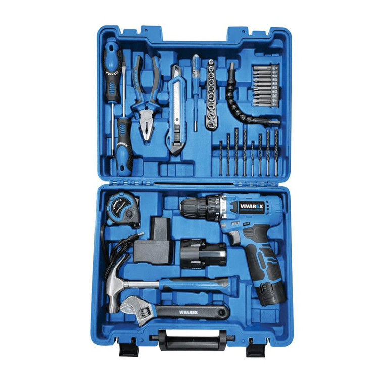 کیت دریل پیچ گوشتی شارژی ویوارکس 12 ولت 40 پارچه دو باتری مدل VR1240-CDK