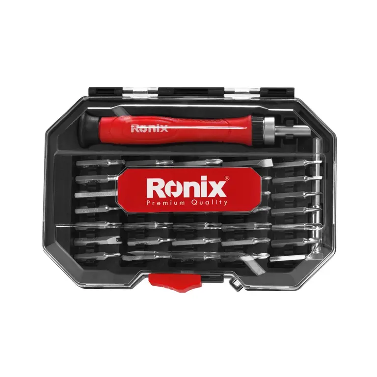 ست پیچ گوشتی ساعتی جغجغه ای رونیکس مدل RH-2719 ظرفیت ۳۷ عددی